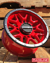 Load image into Gallery viewer, Raceline A94R Krank 14x7in / 4x110 BP / 10mm Offset / 83.8mm Bore - Red &amp; Black Lip Wheel