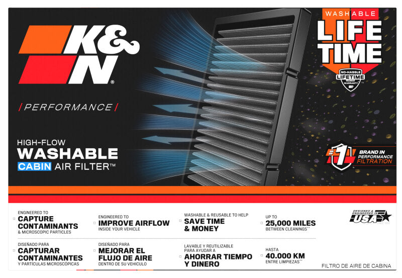 K&N 2011-2016 Jeep Wrangler 2.8/3.6L Cabin Air Filter