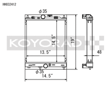 Load image into Gallery viewer, Koyo 03-07 Mitsubishi Evolution 7/8/9 Turbo (MT) Half-Size RACE  Radiator
