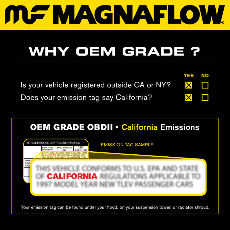 MagnaFlow Direct Fit Catalytic Converter 16-17 Ford Focus 2.3L Underbody