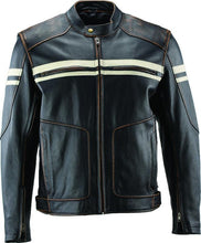 Load image into Gallery viewer, Kuryakyn Leather By River Road Hoodlum Vintage Leather Jacket Black - Medium