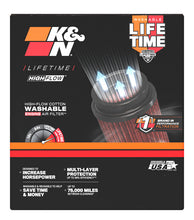 Load image into Gallery viewer, K&amp;N Filter Universal Rubber Filter 2 1/2 inch Flange 6 inch Base 5 inch Top 5 1/2 inch Height