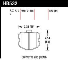 Load image into Gallery viewer, Hawk 06-10 Chevy Corvette (OEM Pad Design) Rear Performance Ceramic Sreet Brake Pads