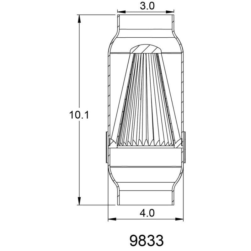Spectre Inline Air Box 4in. w/Filter