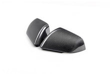Load image into Gallery viewer, Ford Racing 24-25 Mustang (w/Integrated Turn Signals) Carbon Fiber Mirror Skull Caps - Gloss
