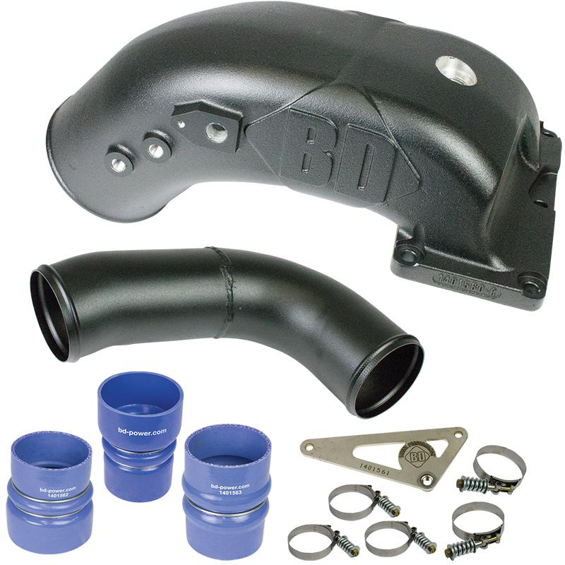 BD Diesel X-Flow Power Intake Elbow (Black) - Dodge 1998-2002 5.9L 24-valve