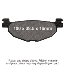 Load image into Gallery viewer, EBC 06-08 Yamaha CP 250 Morphus Rear Left FA-SFA-TT-X Brake Pads