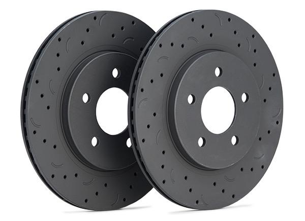 Hawk Talon 2008 Lexus LX570 Drilled and Slotted Rear Brake Rotor Set