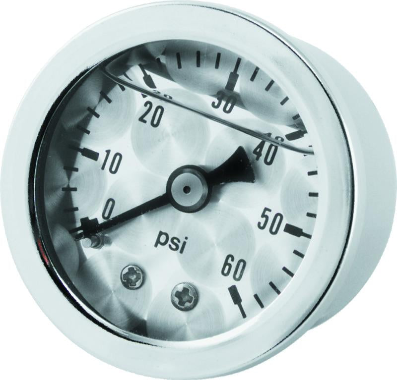 Bikers Choice Metallic Face Oil Pressure Gauge 0-60 Psi 1/8 NPT