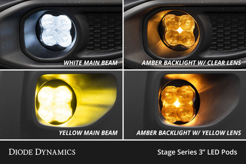 Diode Dynamics SS3 Pro Type AS Kit ABL - Yellow SAE Fog