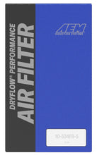 Load image into Gallery viewer, AEM Dryflow Air Filter - Round Tapered 5in Top OD x 6 Base OD x 5.563in H x 3in Flange ID