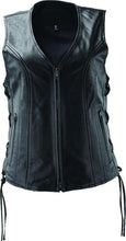 Load image into Gallery viewer, Kuryakyn Leather By River Road Sapphire Leather Vest Black Womens - Large