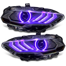 Load image into Gallery viewer, Oracle Lighting 18-23 Ford Mustang Dynamic ColorSHIFT LED Headlights - Black Series