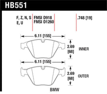 Load image into Gallery viewer, Hawk 07-09 BMW 335d/335i/335xi / 08-09 328i/M3 HPS Street Front Brake Pads