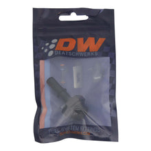 Load image into Gallery viewer, DeatschWerks 8AN ORB Male to 3/8in Male EFI Quick Connect Adapter - Anodized Matte Black