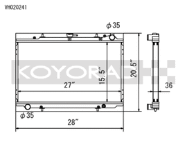 Koyo 90-96 Nissan 300ZX 3.0L Non Turbo MT Radiator