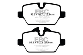 EBC 10+ Mini Countryman 1.6 Cooper Yellowstuff Rear Brake Pads