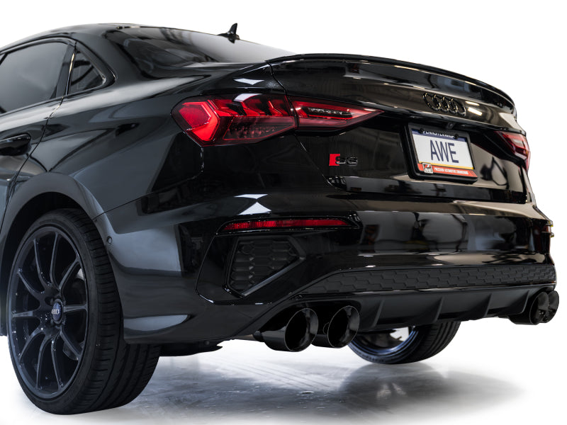 AWE Tuning 22-24 Audi 8Y S3 Track Edition Exhaust - Diamond Black Tips