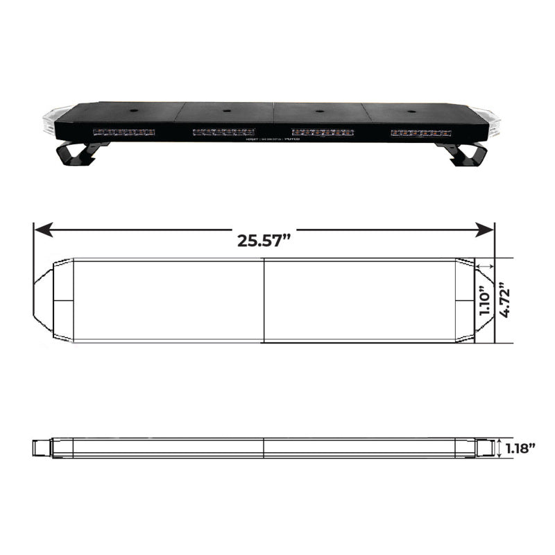 Putco 24in Hornet Light Bar - (Amber) LED Stealth Rooftop Strobe Bar