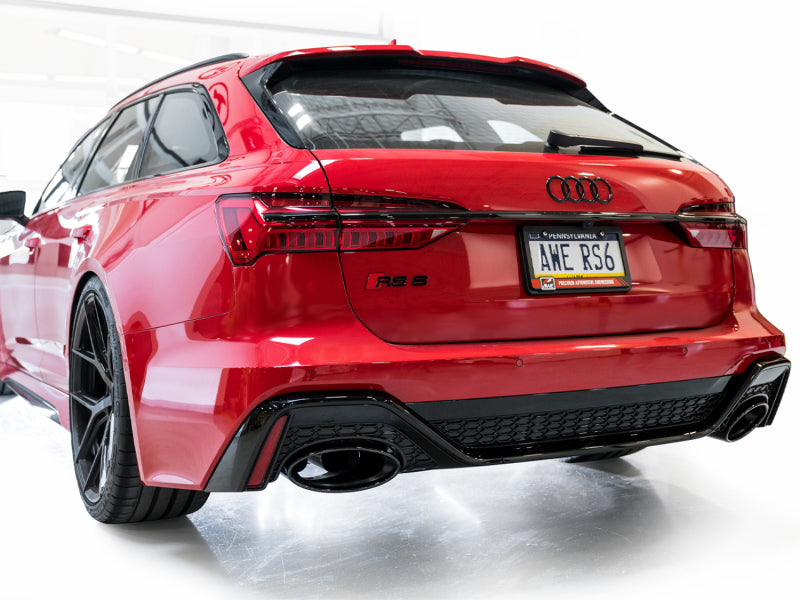 AWE Tuning 21-23 Audi C8 RS6/RS7 SwitchPath Cat-Back Exhaust - Diamond Black Tips