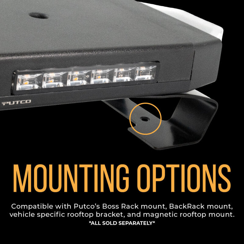 Putco 16in Hornet Light Bar - (Amber) LED Stealth Rooftop Strobe Bar