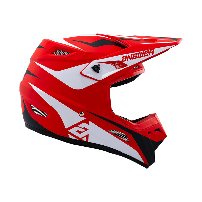 Answer 26 AR1 Mototown Helmet Glossy Red/White/Black Youth - Large