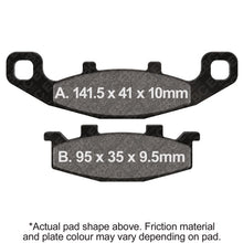 Load image into Gallery viewer, EBC 96-97 Kawasaki ZL 600 B Eliminator Front Left/Right Semi-Sintered Vee Brake Pads