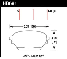 Load image into Gallery viewer, Hawk 06-14 Mazda MX-5 DTC-60 Race Front Brake Pads