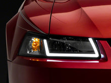 Load image into Gallery viewer, Raxiom 99-04 Ford Mustang Axial Series Headlights w/ LED Bar- Black Housing (Clear Lens)