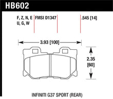 Load image into Gallery viewer, Hawk Infiniti G37 Sport Performance Ceramic Street Rear Brake Pads