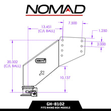 Load image into Gallery viewer, Gen-Y Nomad Static 5th Wheel to Gooseneck - 6.5K TW 30K Tow - Texture Black (Rhino Frames)