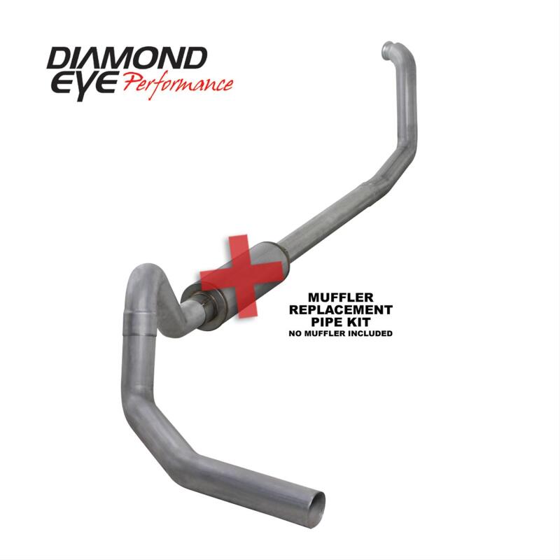 Diamond Eye 00-03 Ford E-Series Van 7.3L Powerstroke 4in Al Turboback Single Exhaust