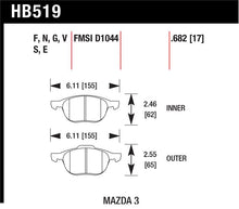 Load image into Gallery viewer, Hawk HP+ 08-09 Mazda 3 / Ford/ Volvo HP+ Street Front Brake Pads