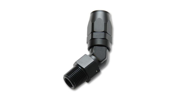 Vibrant Male NPT 90 Degree Hose End Fitting -8AN - 3/8 NPT