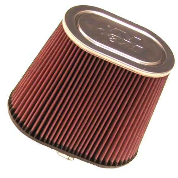 K&N Universal Oval Clamp-On Air Filter 2-3/4in Flange 6-1/4in Length 4in Width 5in Height