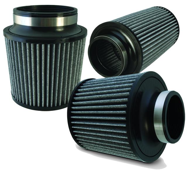 AEM Dryflow Air Filter - Round Tapered 5in Top OD x 6 Base OD x 5.563in H x 3in Flange ID