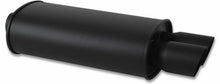 Load image into Gallery viewer, Vibrant StreetPower FLAT BLACK Oval Muffler with Dual 3in Outlet - 3in inlet I.D.