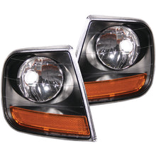 Load image into Gallery viewer, ANZO Corner Lights 1997-2003 Ford F-150 Harley-Davidson Style Corner Lights Black w/ Amber Reflector