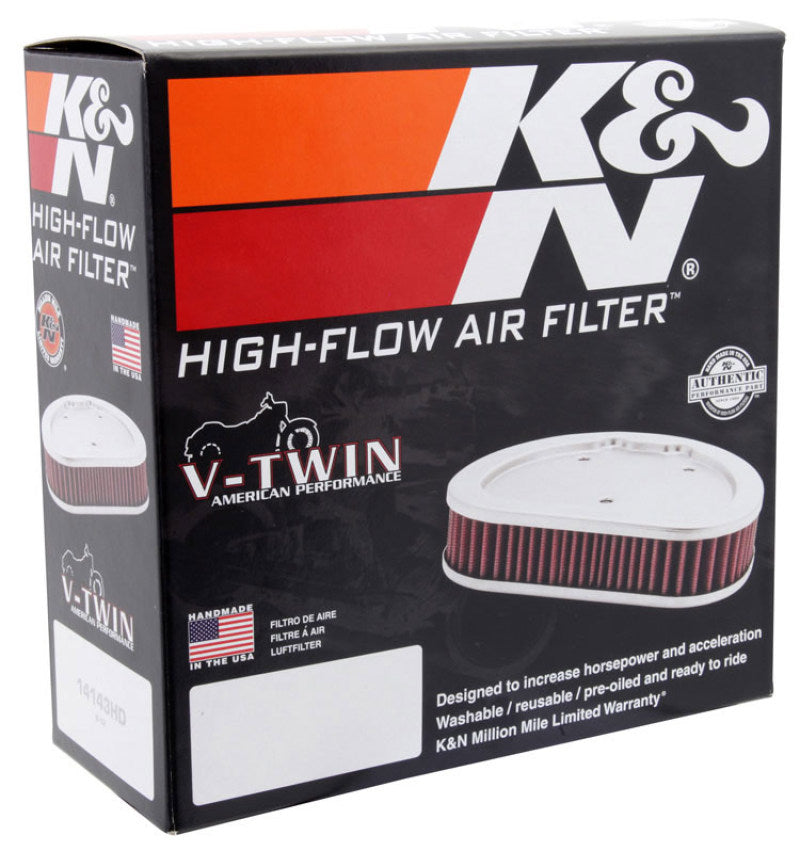 K&N Replacement Air Filter 1.625in H for Harley-Davidson