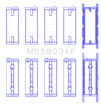 Load image into Gallery viewer, King Engine Bearings BMW S65B40A Crankshaft Main Bearings Set of 5