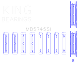 King Subaru FA/FB Main Bearing Set - Size STD