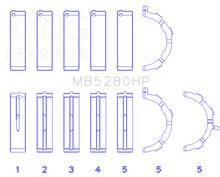 Load image into Gallery viewer, King Ford Prod. V8 4.6L/5.4L Will Not Fit 13-14 GT500 Performance Main Bearing Set - Size STD