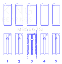 Load image into Gallery viewer, King Engine Bearings Mini W10B16A/W11B16A Silicon Bi-Metal Aluminum Main Bearing Set - Size STD