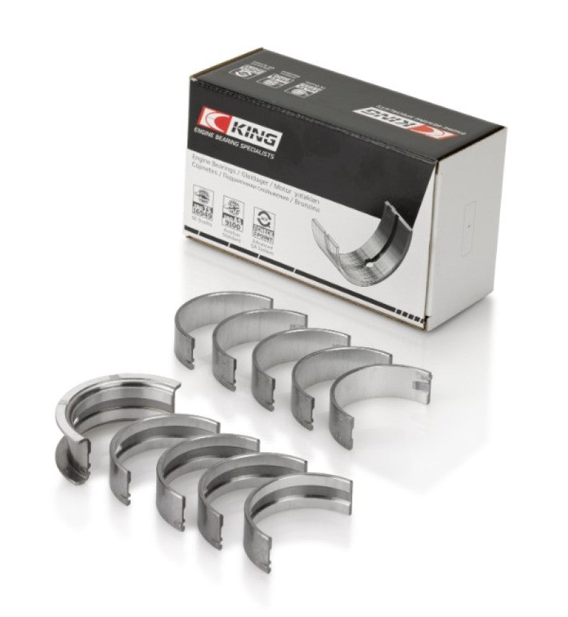 King Engine Bearings Mini W10B16A/W11B16A Silicon Bi-Metal Aluminum Main Bearing Set - Size STD