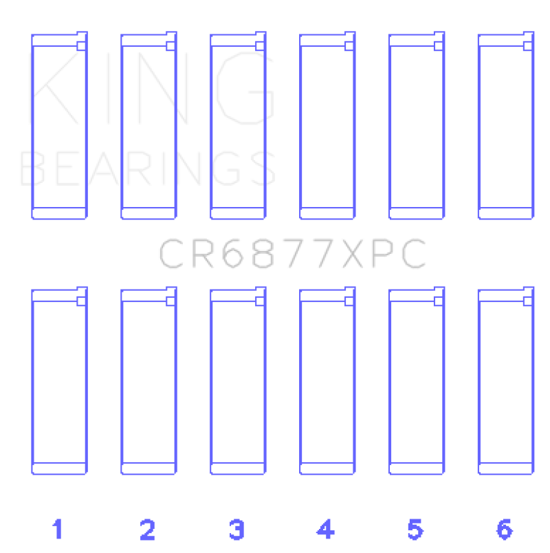 King Engine Bearings BMW S54B32 3.2L Coated Performance Rod Bearing Set
