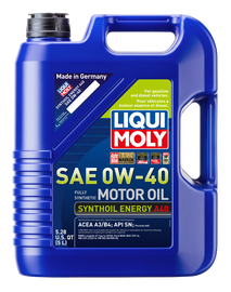 LIQUI MOLY 5L Synthoil Energy A40 Motor Oil SAE 0W40