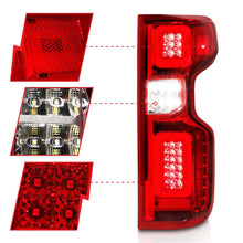 Load image into Gallery viewer, ANZO 19-21 Chevy Silverado Full LED Taillights Chrome Housing Red/Clear Lens G2 (w/C light Bars)