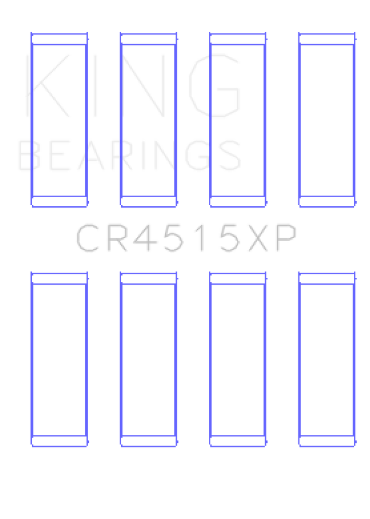 King Ford/Mazda 2.0L Duratec Tri-Metal Copper-Lead Nickel Performance Rod Bearing Set - Size STD