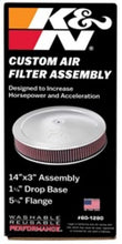 Load image into Gallery viewer, K&amp;N 14in Red Custom Air Cleaner Assembly - 5.125in ID x 14in OD x 2.75in H x 1.25in Drop Base
