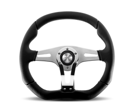 Momo Trek RSteering Wheel - Trek R/350 mm mmeter -  Black AirLeather/Brshd Al Spokes